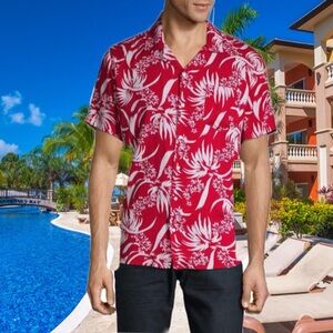Tropical Printed Button up  Shirt NWT